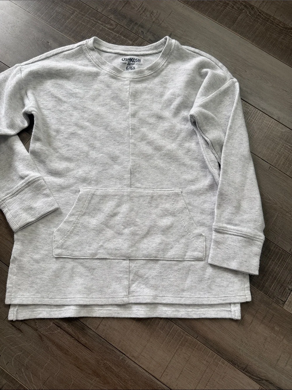 OshKosh B'gosh Light Gray & Mint Girls' Pullover Sweatshirts - 3 Pack